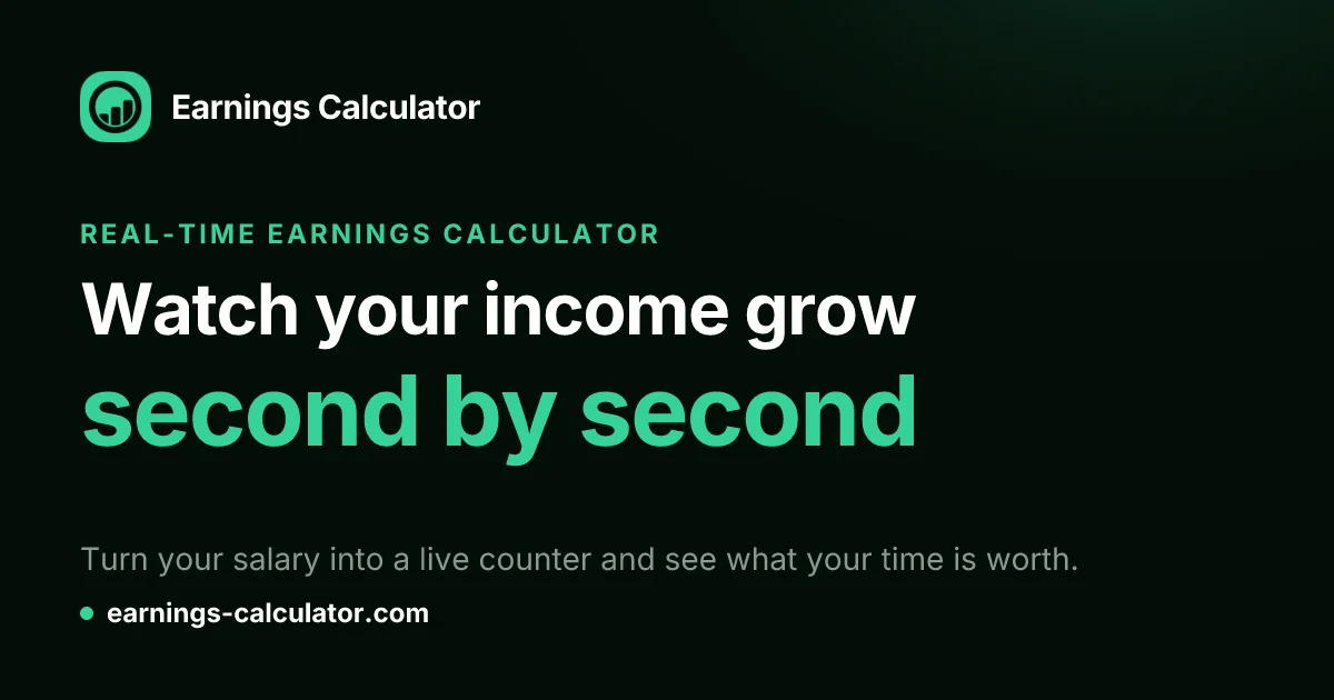 Real-Time Earnings Calculator interface preview
